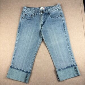 Levi's Jeans 7 Womens Light Wash Cropped Denim Capris Cuffed Mid Rise Pants